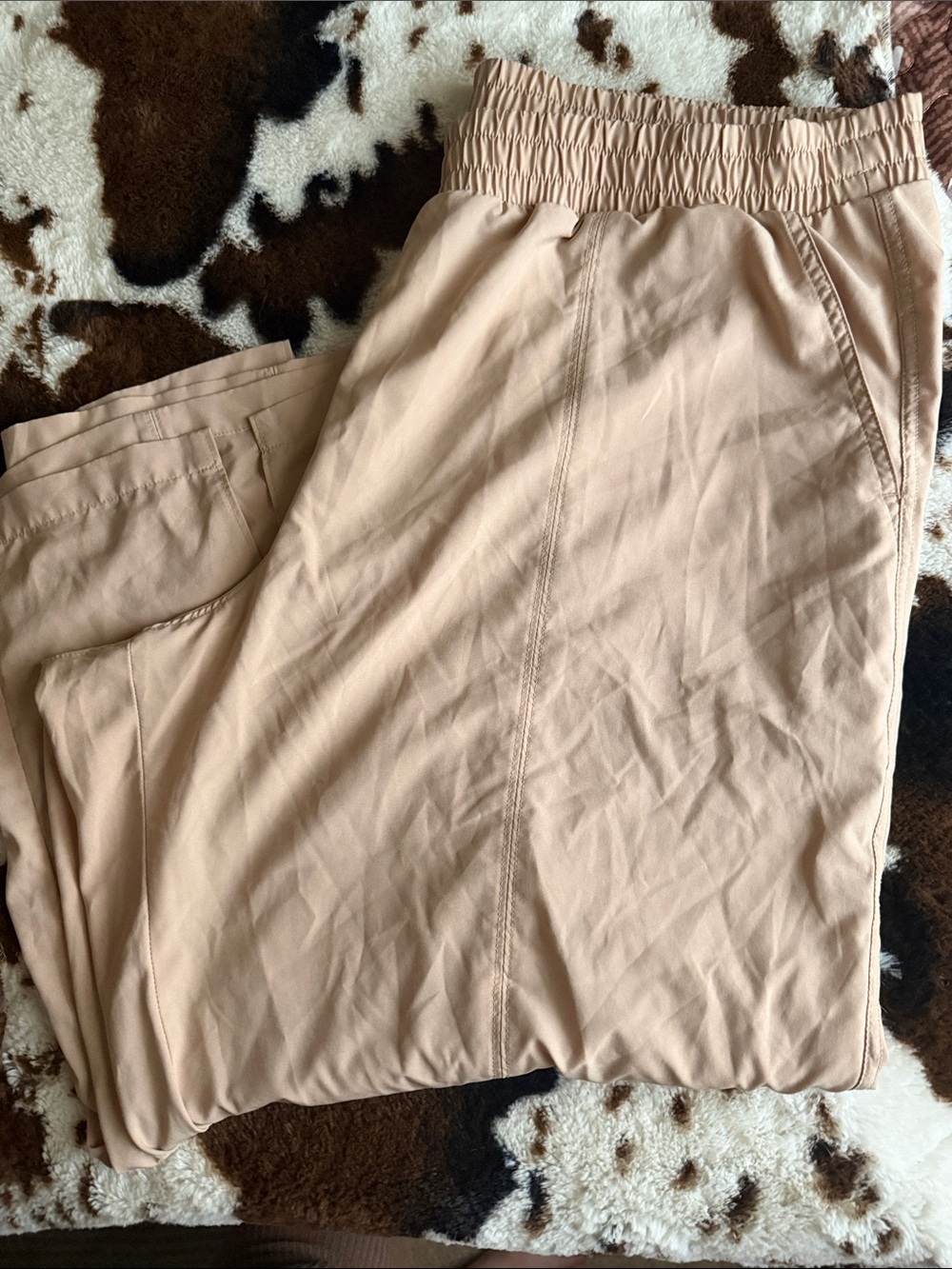 Old Navy Active Light Beige Elastic Waist Pants